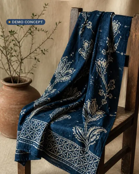 The indigo scarf
